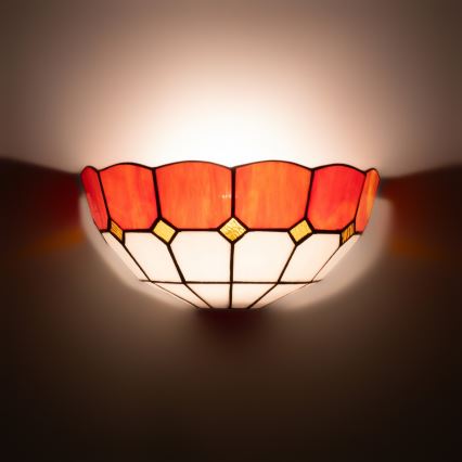 Brilagi - Tiffany-vitraasinen seinävalaisin SIENNA 1xE14/40W/230V