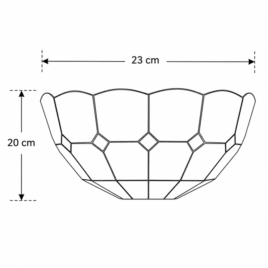 Brilagi - Tiffany-vitraasinen seinävalaisin SIENNA 1xE14/40W/230V
