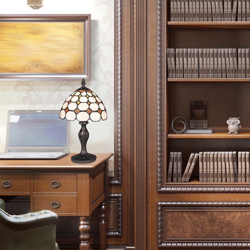 Brilagi - Tiffany-vitraasipöytälamppu DORAN 1xE14/40W/230V