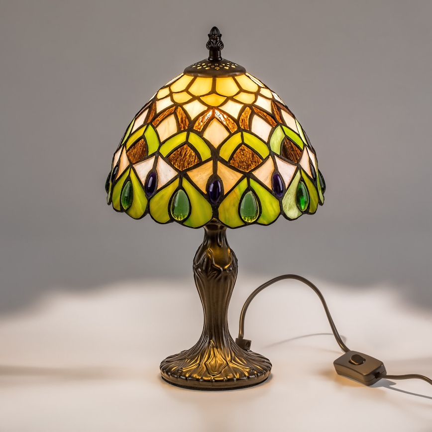 Brilagi - Tiffany-vitraasipöytälamppu MARGARET 1xE14/40W/230V