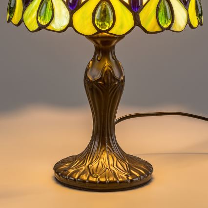 Brilagi - Tiffany-vitraasipöytälamppu MARGARET 1xE14/40W/230V