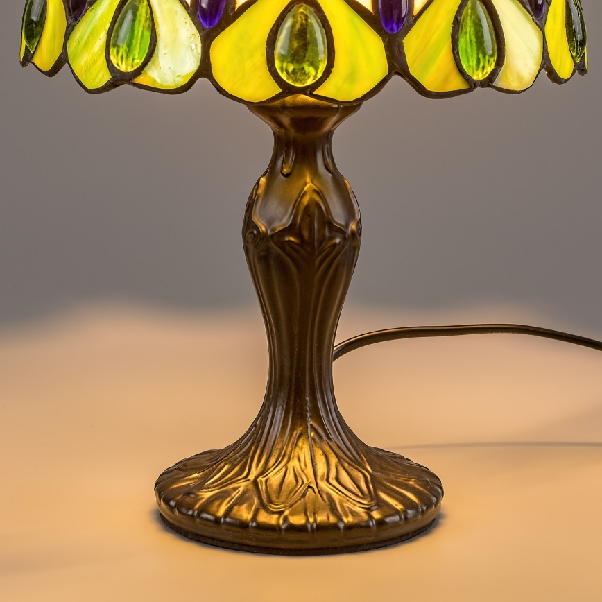 Brilagi - Tiffany-vitraasipöytälamppu MARGARET 1xE14/40W/230V