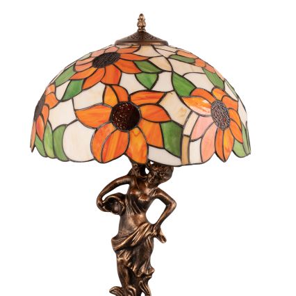 Brilagi - Tiffany-vitraasipöytävalaisin SUNFLOWER 1xE27/60W/230V