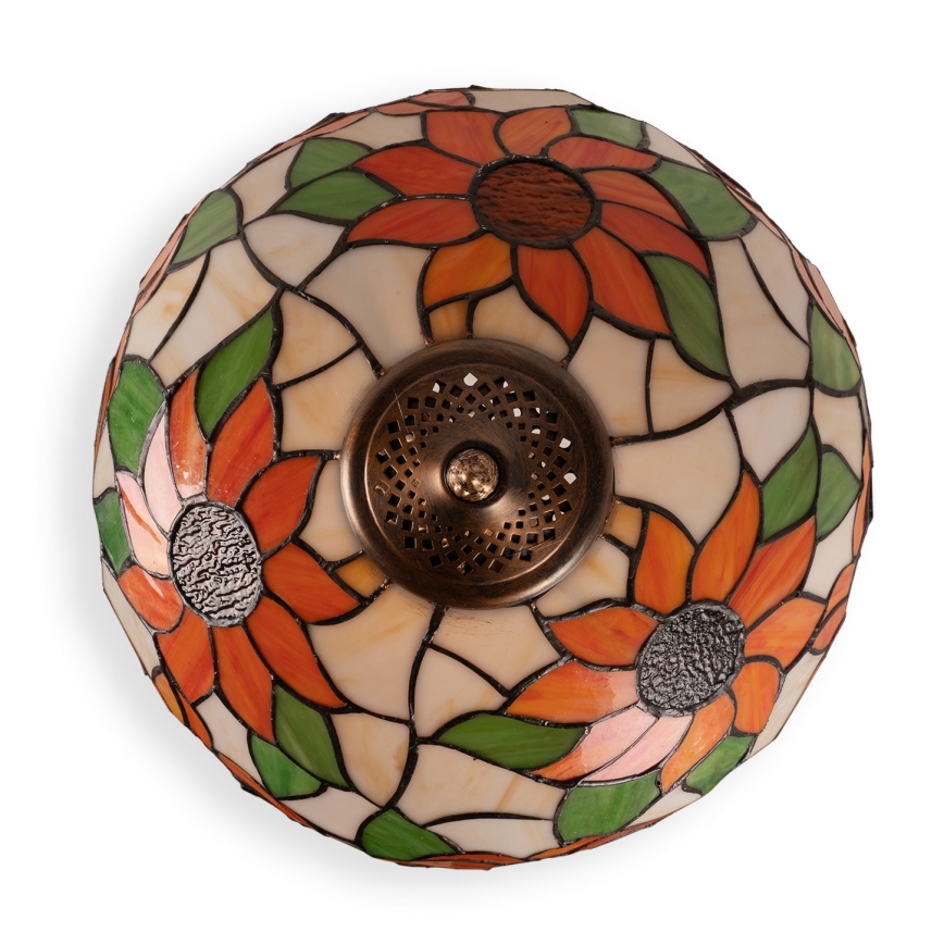 Brilagi - Tiffany-vitraasipöytävalaisin SUNFLOWER 1xE27/60W/230V