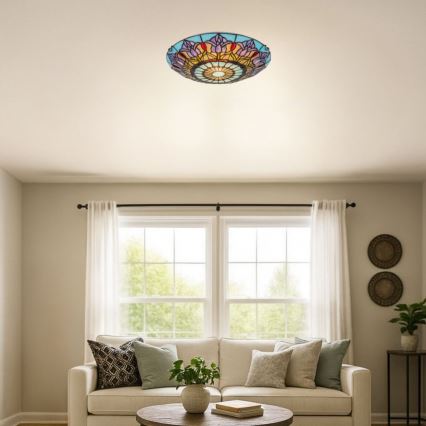 Brilagi - Tiffany-vitraažikattovalaisin LORAS 2xE27/60W/230V