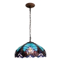 BRILAGI - Tiffany-vitraažiriippuvalaisin ketjulla CORAL 1xE27/60W/230V Ø 40 cm