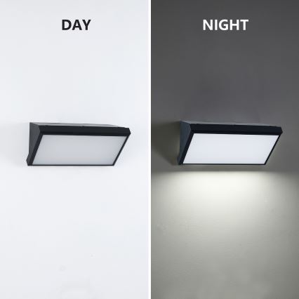 Brilagi - LED-ulkoseinävalaisin tunnistimella TRIANGLE LED/20W/230V musta IP65