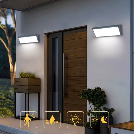 Brilagi - LED-ulkoseinävalaisin TRIANGLE LED/42W/230V 3000/4000/6500K 45 cm antrasiitti IP65
