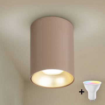 Brilagi - TRINE LED RGBW himmennettävä kohdevalaisin 1xGU10/30W/230V 2700-6500K Wi-Fi beige/kullanvärinen