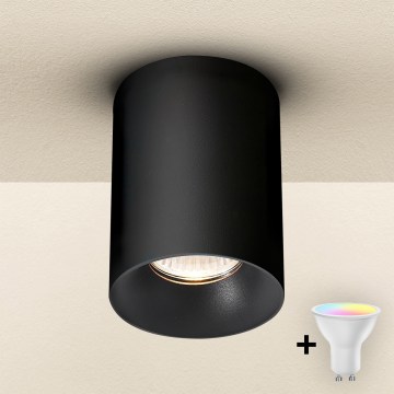 Brilagi - TRINE LED RGBW himmennettävä kohdevalaisin 1xGU10/4,8W/230V 3000K musta + kaukosäädin