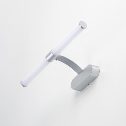 Brilagi - LED-peilivalaisin kylpyhuoneeseen 2-in-1 TUBEO LED/6W/230V 40 cm IP44 hopea