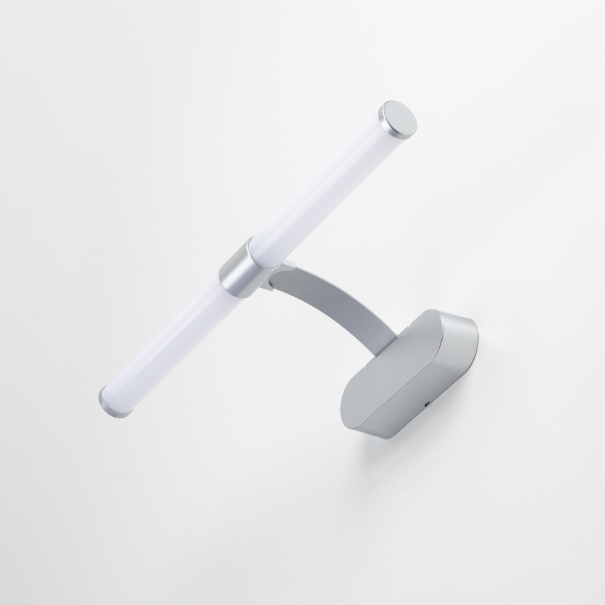 Brilagi - LED-peilivalaisin kylpyhuoneeseen 2-in-1 TUBEO LED/6W/230V 40 cm IP44 hopea