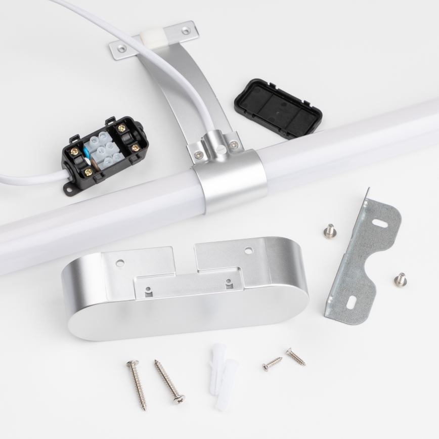 Brilagi - LED-peilivalaisin kylpyhuoneeseen 2-in-1 TUBEO LED/6W/230V 40 cm IP44 hopea