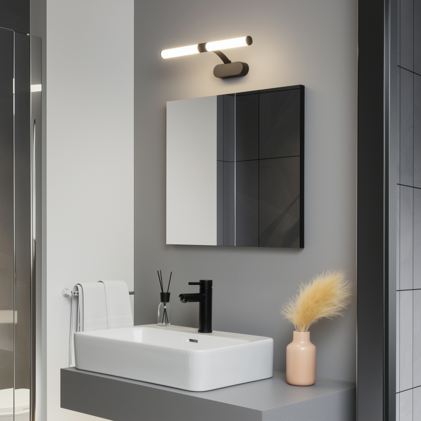 Brilagi - TUBEO 2-in-1 LED-kylpyhuonepeilivalaisin 6W/230V 40 cm IP44 musta