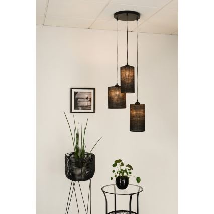 Brilagi - Ripustettava valaisin TUBES 3xE27/15W/230V musta