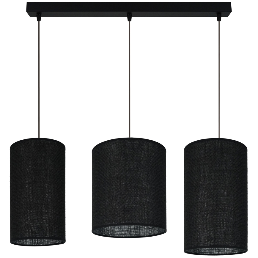 Brilagi - Ripustettava valaisin TUBES 3xE27/15W/230V musta