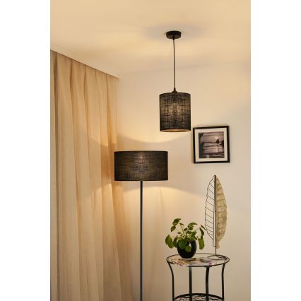 Brilagi - Ripustettava kattovalaisin TUBES 1xE27/15W/230V halkaisija 20 cm musta