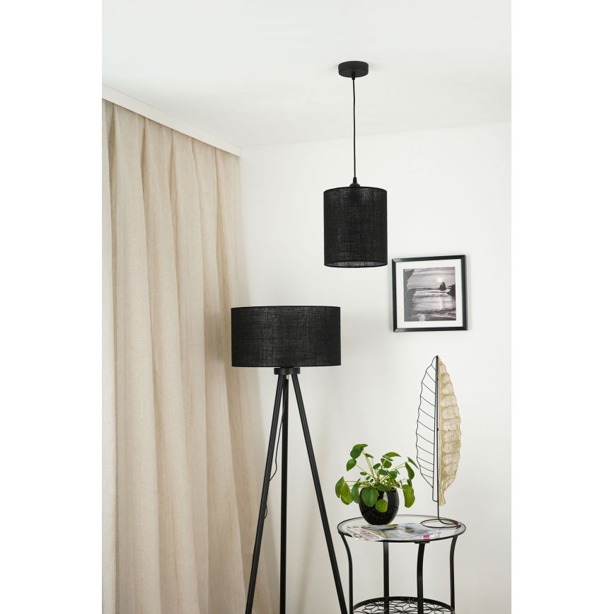 Brilagi - Ripustettava kattovalaisin TUBES 1xE27/15W/230V halkaisija 20 cm musta