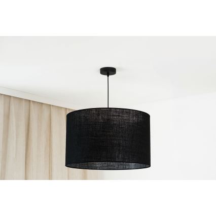 Brilagi - Ripustettava kattovalaisin TUBES ROLLER 1xE27/15W/230V halkaisija 50 cm musta