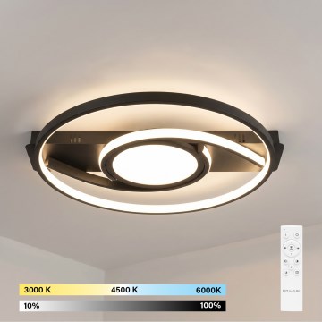 Brilagi - TWIRL himmennettävä LED-kattovalaisin LED/38W/230V 3000-6000K musta + kaukosäädin