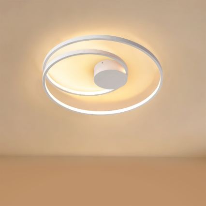 Brilagi - himmennettävä LED-kattovalaisin TWISTER LED/48 W/230 V 3000–6000 K, halkaisija 50 cm, valkoinen + kaukosäädin