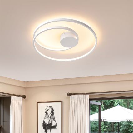 Brilagi - himmennettävä LED-kattovalaisin TWISTER LED/48 W/230 V 3000–6000 K, halkaisija 50 cm, valkoinen + kaukosäädin