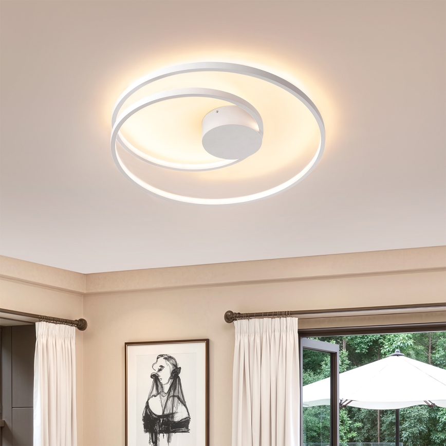 Brilagi - himmennettävä LED-kattovalaisin TWISTER LED/48 W/230 V 3000–6000 K, halkaisija 50 cm, valkoinen + kaukosäädin