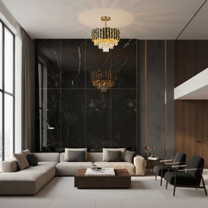 Brilagi - Tyylikäs pintakiinnitteinen kattokruunu CRISTAL 5xE14/40W/230V Ø 38 cm