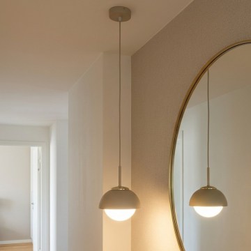 Brilagi - Tyylikäs riippuvalaisin johdolla COSMO 1xE27/60W/230V Ø 18 cm beige/kulta