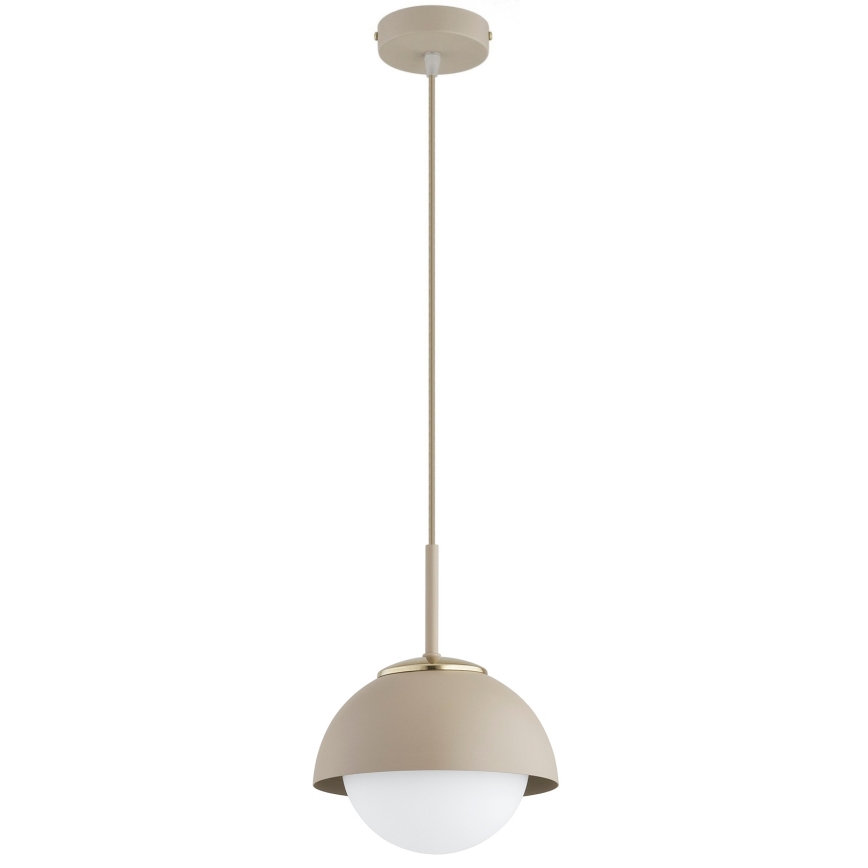 Brilagi - Tyylikäs riippuvalaisin johdolla COSMO 1xE27/60W/230V Ø 18 cm beige/kulta