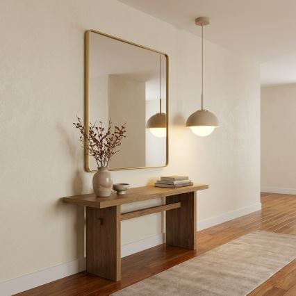 Brilagi - Tyylikäs riippuvalaisin johdolla COSMO 1xE27/60W/230V Ø 18 cm beige/kulta