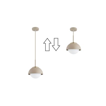 Brilagi - Tyylikäs riippuvalaisin johdolla COSMO 1xE27/60W/230V Ø 18 cm beige/kulta