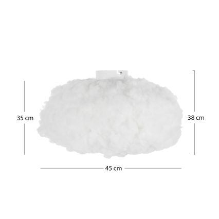 Brilagi - Tyylikäs SOLEAIR-kattavalaisin 1xE27/40W/230V, halkaisija 45 cm, valkoinen