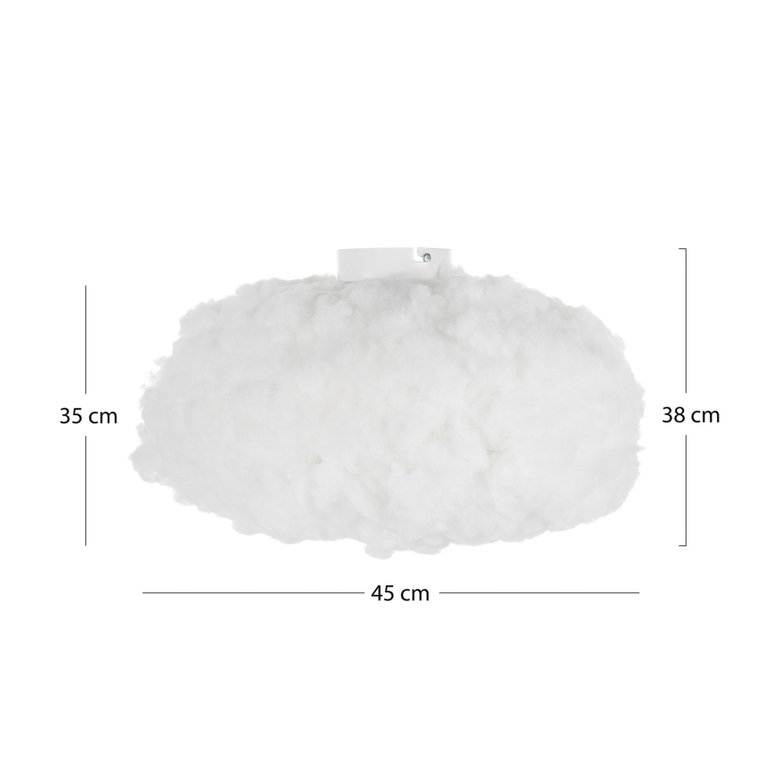 Brilagi - Tyylikäs SOLEAIR-kattavalaisin 1xE27/40W/230V, halkaisija 45 cm, valkoinen