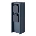 Brilagi - Ulkoinen pilaripistorasia PILLAR 2Z SCHUKO 230V IP44 antrasiitti