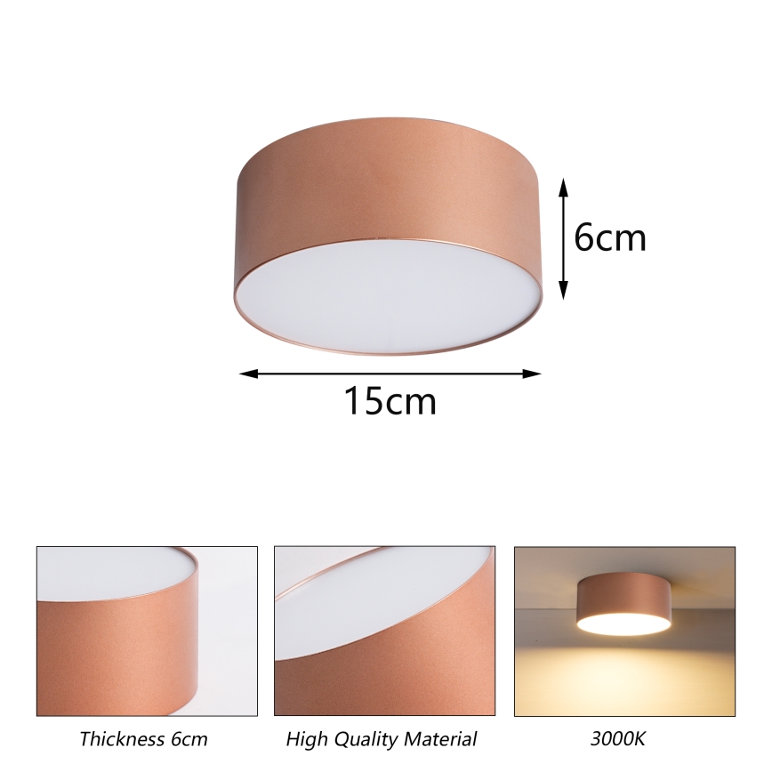 BRILAGI - Ulkokattovalaisin FORIS LED/20W/230V, Ø 15 cm, pronssinvärinen, IP44