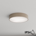 Brilagi - Ulkokattovalo anturilla CLARE 3xE27/72W/230V halkaisija 40 cm IP54 beige