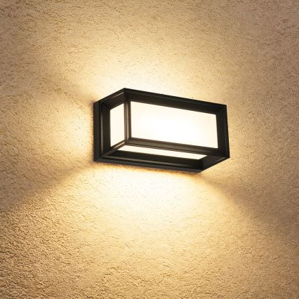 Brilagi - LED-ulkoseinävalaisin liiketunnistimella PARKER LED/12W/230V musta IP44