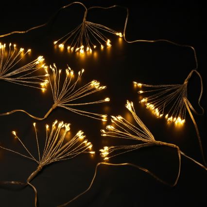 Brilagi - ulkokäyttöinen LED-valoketju 150xLED 5m IP44 lämmin valkoinen ilotulitus