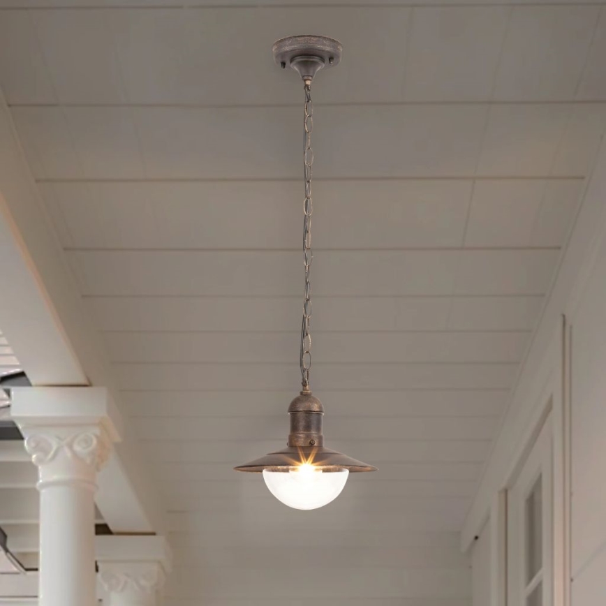 Brilagi - Ulkokäyttöinen riippuvalaisin MOLDE 1xE27/60W IP44 pronssi/patina