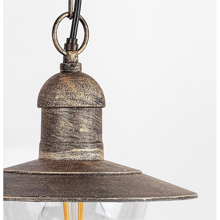 Brilagi - Ulkokäyttöinen riippuvalaisin MOLDE 1xE27/60W IP44 pronssi/patina