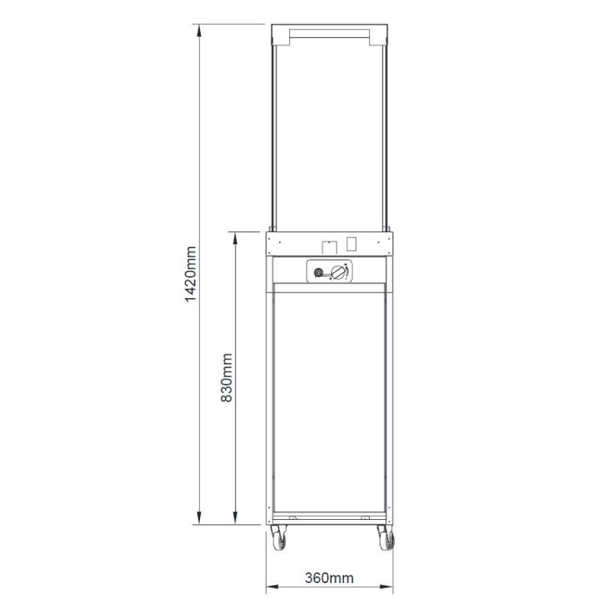 Brilagi - Ulkokäyttöinen kaasutakka FLARO GAS 142x36 cm 8kW 1xAAA harmaa + suojapeite