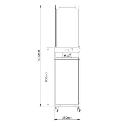 BRILAGI - Ulkokäyttöinen kaasutakka FLARO GAS 142x36 cm 8kW 1xAAA ruosteenruskea/ruskea + suojapeite
