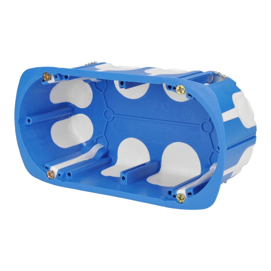 Brilagi - Ulkokäyttöön upotettava lattiapistorasia kaksoispistorasia IP55 valkoinen suorakulmainen