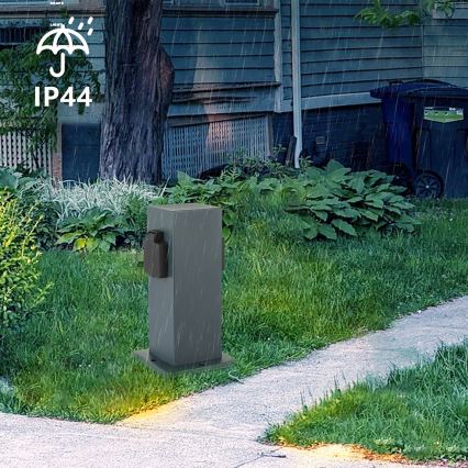 Brilagi - Ulkokäyttöön tarkoitettu pilaripistorasia PILLAR 1Z SCHUKO 230V IP44 antrasiitti
