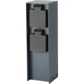 Brilagi - Ulkopistorasiapylväs PILLAR 2Z SCHUKO 230V IP44 antrasiitti