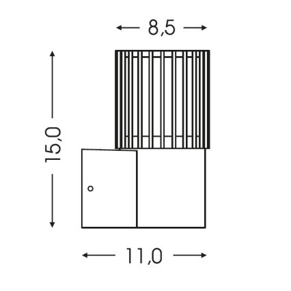 BRILAGI - Ulkoseinävalaisin ARMOR 1xGU10/35W/230V IP44 harmaa