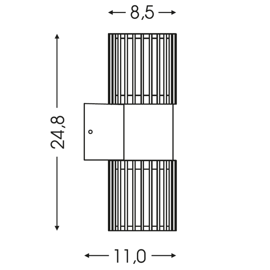 BRILAGI - Ulkoseinävalaisin ARMOR 2xGU10/35W/230V IP44 antrasiitti