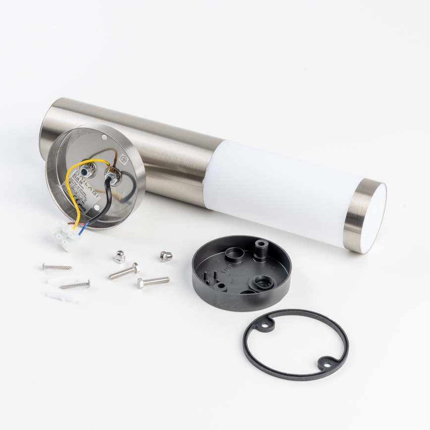 BRILAGI - ELIA ulkoseinävalaisin liiketunnistimella, 1xE27/20W/230V, IP44, mattakromi