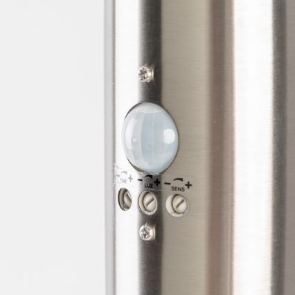 BRILAGI - Ulkovalaisin liiketunnistimella ELIA 1xE27/20W/230V IP44 50 cm mattakromi